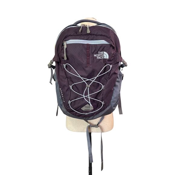 The North Face Borealis Backpack Purple Gray Laptop Hiking School Bag - Picture 1 of 13
